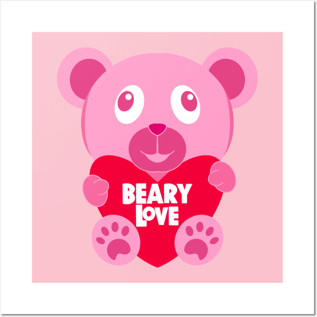 Beary Love Wall Art by EV Visuals